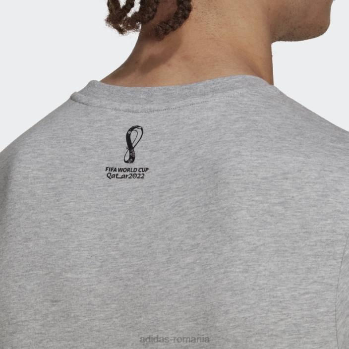 Adidas tricou gri mediu cupa mondială fifa 2022 SUA bărbați gri mediu 2JBN20201