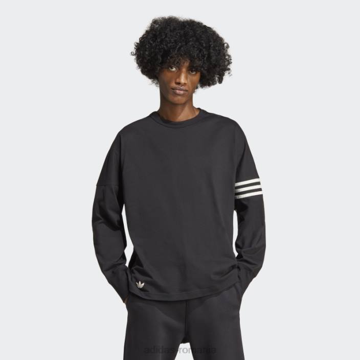 Adidas tricou negru adicolor neuclassics cu mânecă lungă bărbați alb negru 2JBN20417