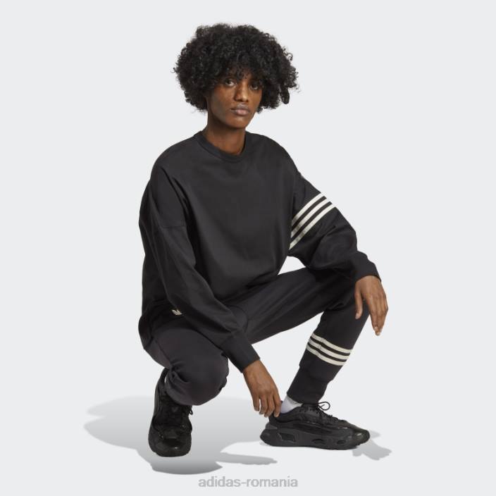 Adidas tricou negru adicolor neuclassics cu mânecă lungă bărbați alb negru 2JBN20417