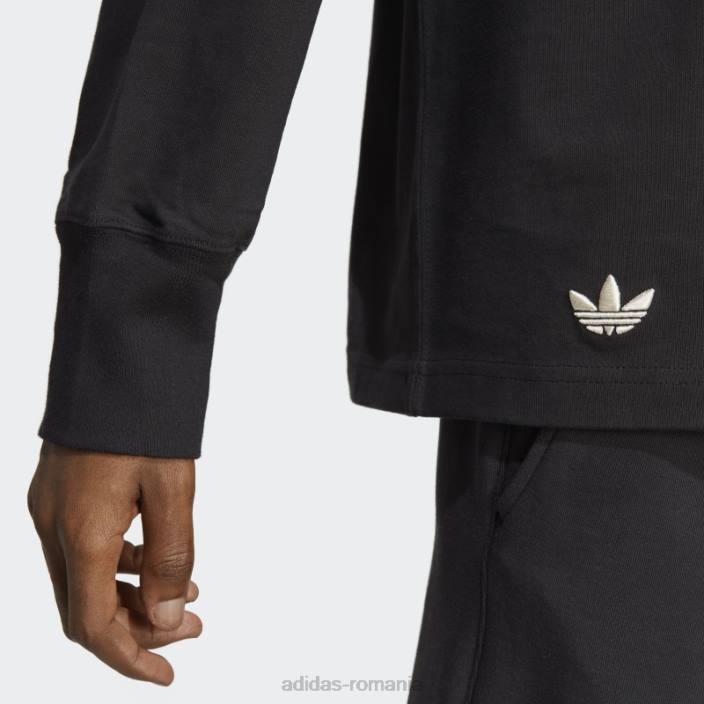 Adidas tricou negru adicolor neuclassics cu mânecă lungă bărbați alb negru 2JBN20417