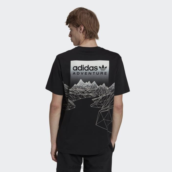 Adidas tricou negru aventura munte spate fierbinte bărbați negru 2JBN20371