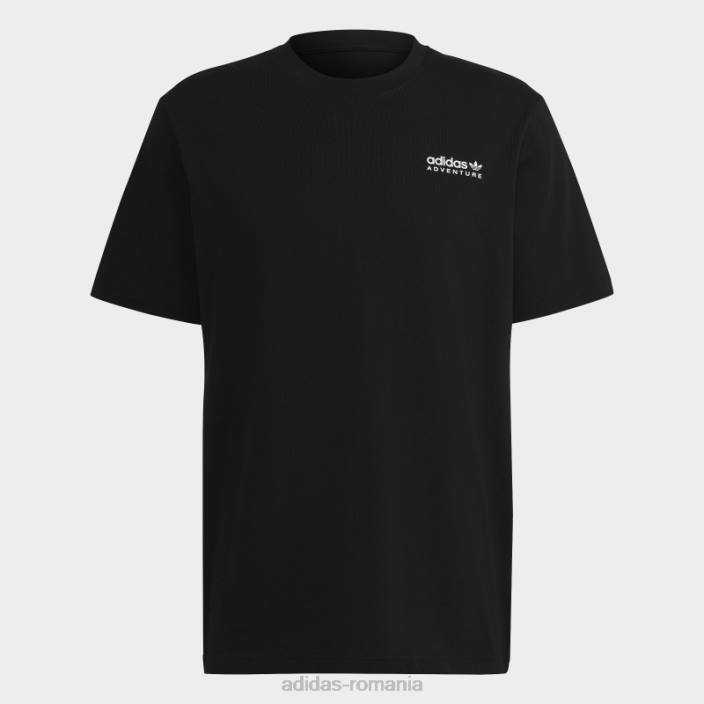 Adidas tricou negru aventura munte spate fierbinte bărbați negru 2JBN20371