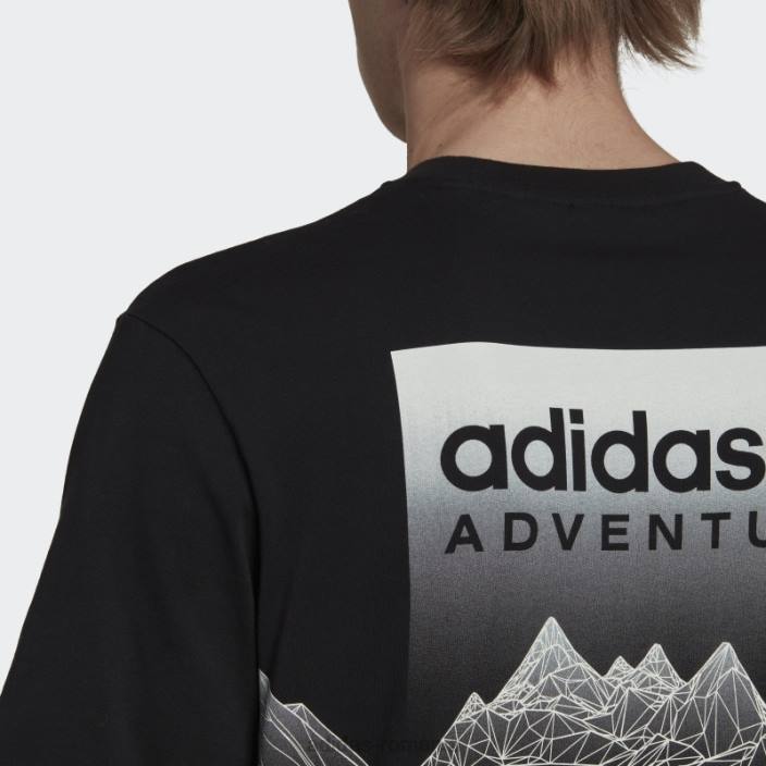 Adidas tricou negru aventura munte spate fierbinte bărbați negru 2JBN20371