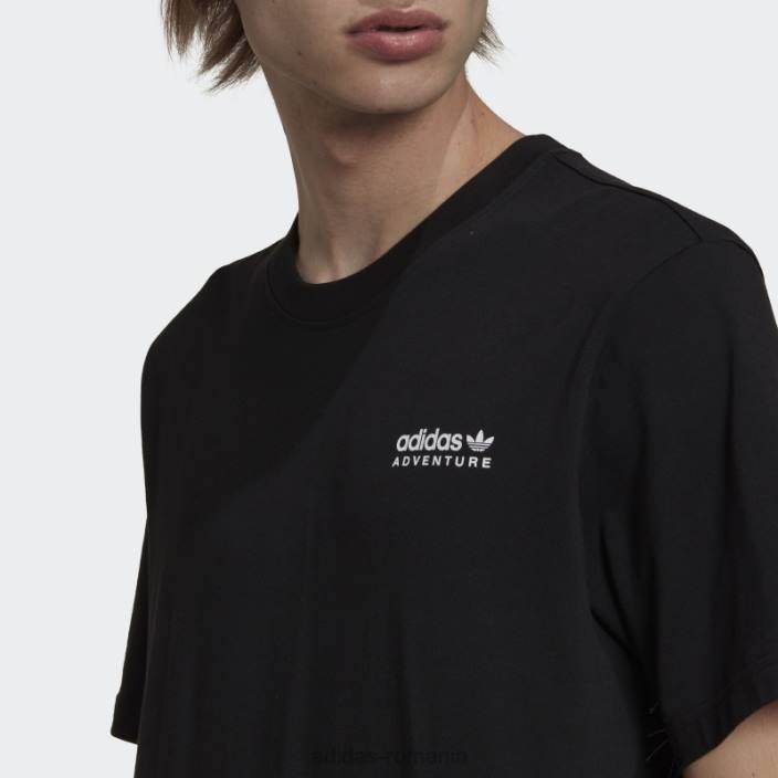Adidas tricou negru aventura munte spate fierbinte bărbați negru 2JBN20371