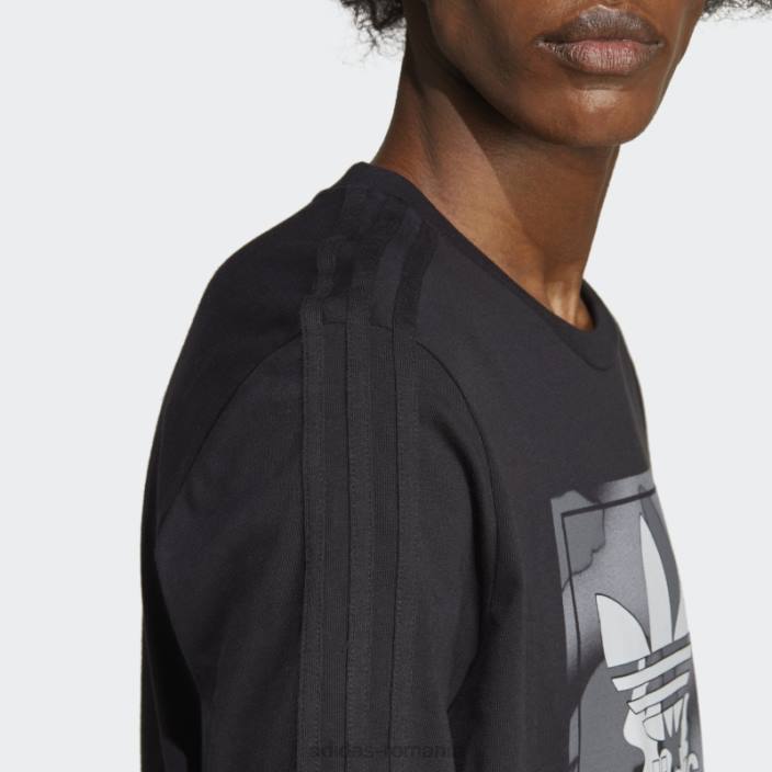 Adidas tricou negru cu limbă camo cu grafică adidas bărbați negru 2JBN20193