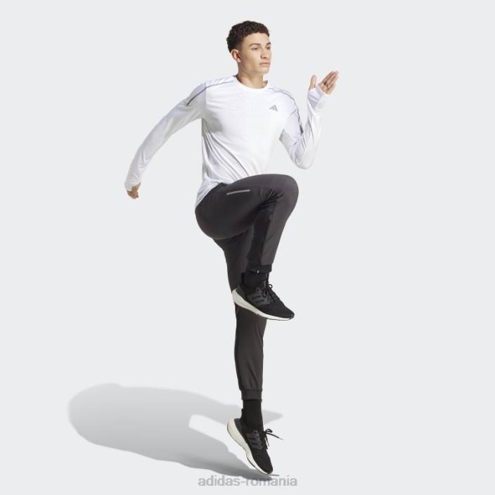 Adidas tricou pentru alergare rapid cu mânecă lungă alb bărbați alb 2JBN20546