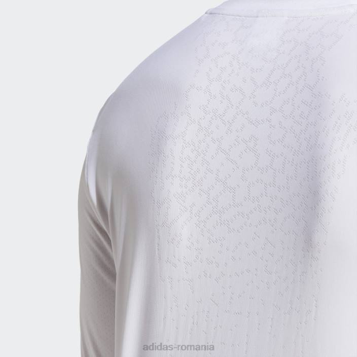 Adidas tricou pentru alergare rapid cu mânecă lungă alb bărbați alb 2JBN20546