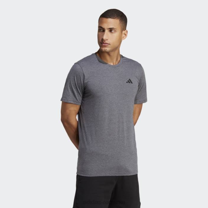 Adidas tricou pentru antrenament gri închis, Heather Train essentials feelready bărbați gri închis ericiu/alb/negru 2JBN20273