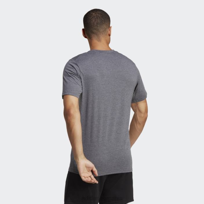 Adidas tricou pentru antrenament gri închis, Heather Train essentials feelready bărbați gri închis ericiu/alb/negru 2JBN20273