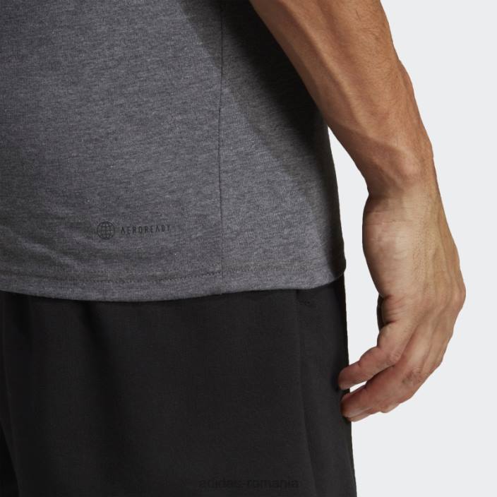Adidas tricou pentru antrenament gri închis, Heather Train essentials feelready bărbați gri închis ericiu/alb/negru 2JBN20273