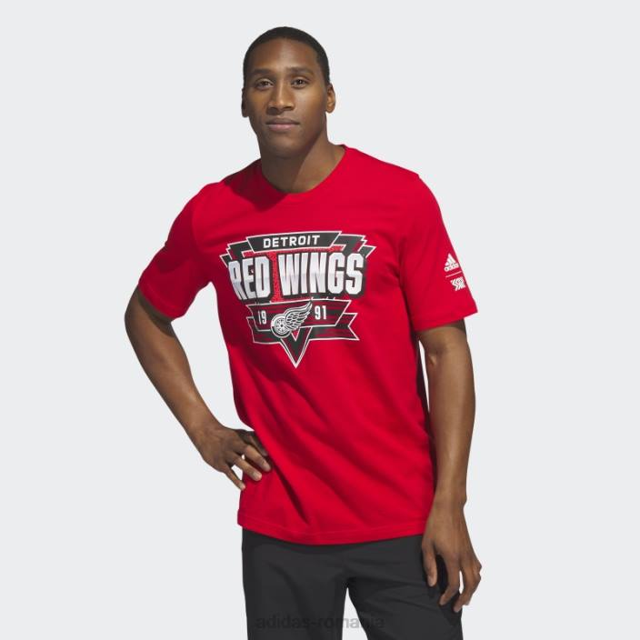 Adidas tricou roșu red wings playmaker bărbați roșu/multi 2JBN20501
