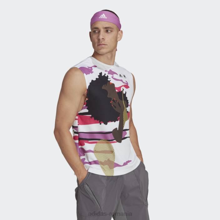 Adidas tricou tenis new york fără mâneci (gen neutru) alb bărbați alb 2JBN20480