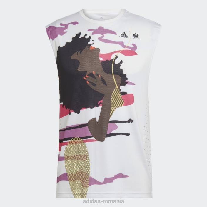 Adidas tricou tenis new york fără mâneci (gen neutru) alb bărbați alb 2JBN20480