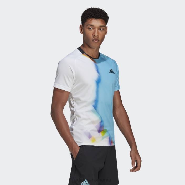 Adidas tricou tenis wc alb bărbați alb/cian 2JBN20198