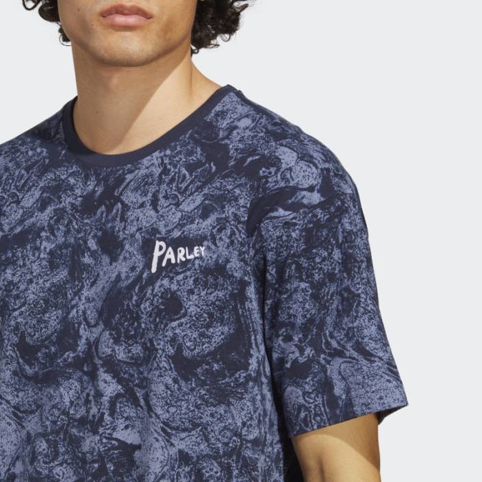 Adidas tricou violet argintiu x parley (neutru de gen) bărbați violet argintiu/cerneală 2JBN20535