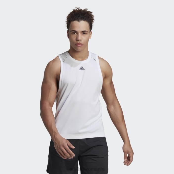 Adidas maiou de antrenament hiit spin alb bărbați alb 2JBN20203