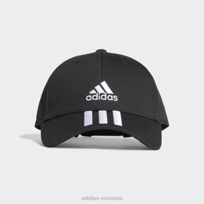 Adidas șapcă din twill cu 3 dungi de baseball alb fashion unisex alb negru 2JBN1749