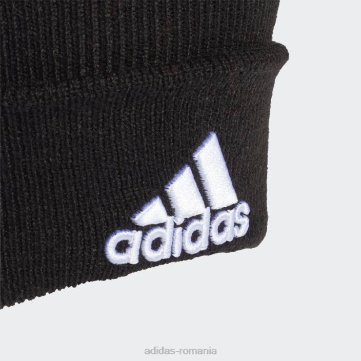 Adidas beanie cu logo negru unisex alb negru 2JBN1783