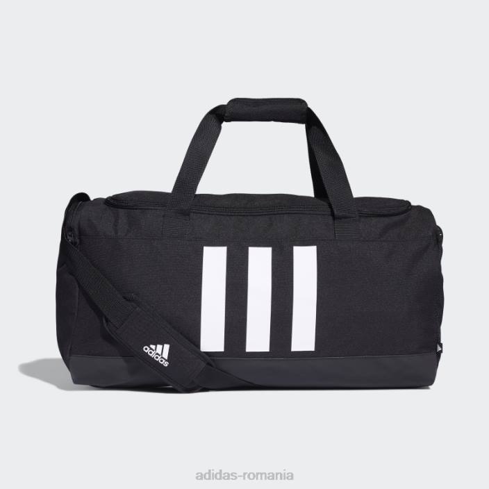 Adidas geantă duffel cu 3 dungi negru mediu unisex alb negru 2JBN3775