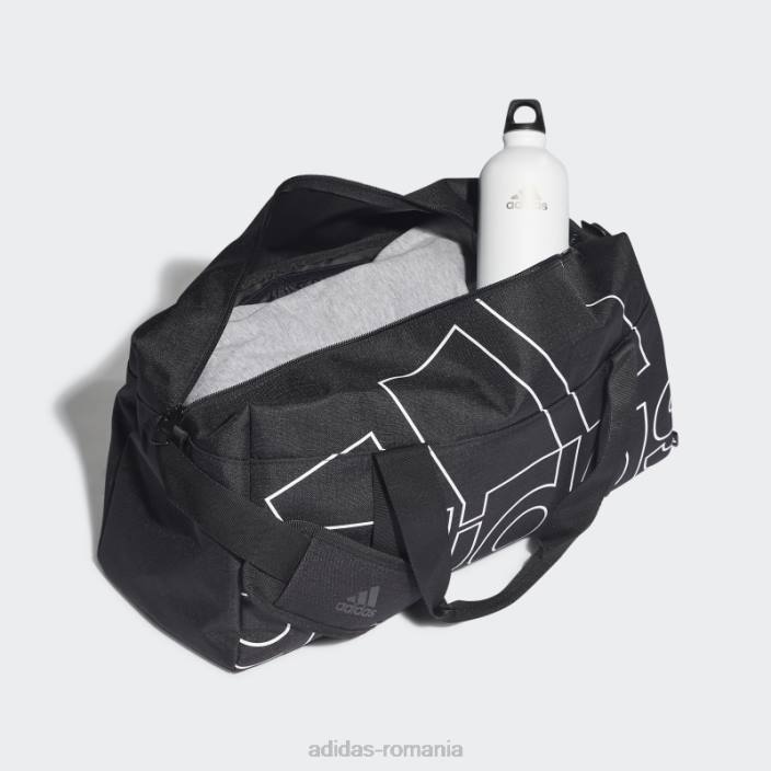 Adidas insigna neagră a geantă sport mic unisex alb negru 2JBN1913