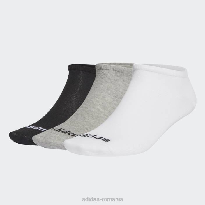 Adidas șosete neprezentate 3 perechi gri mediu unisex gri mediu/alb/negru 2JBN1928