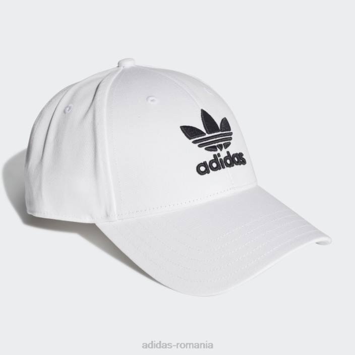 Adidas șapcă de baseball trefoil albă unisex alb negru 2JBN7385