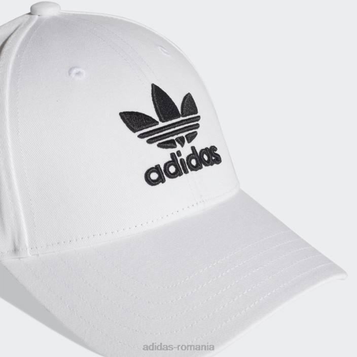 Adidas șapcă de baseball trefoil albă unisex alb negru 2JBN7385