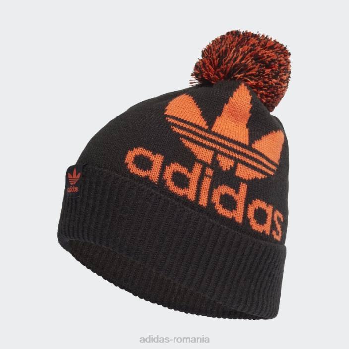 Adidas beanie negru adicolor archive bobble unisex negru/portocaliu 2JBN7709