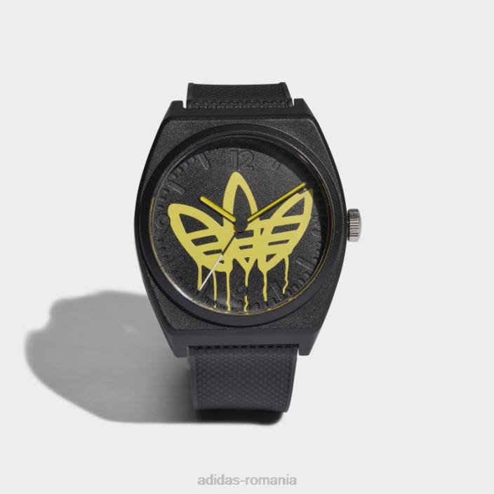 Adidas ceas negru proiect two adidas unisex galben închis 2JBN15549