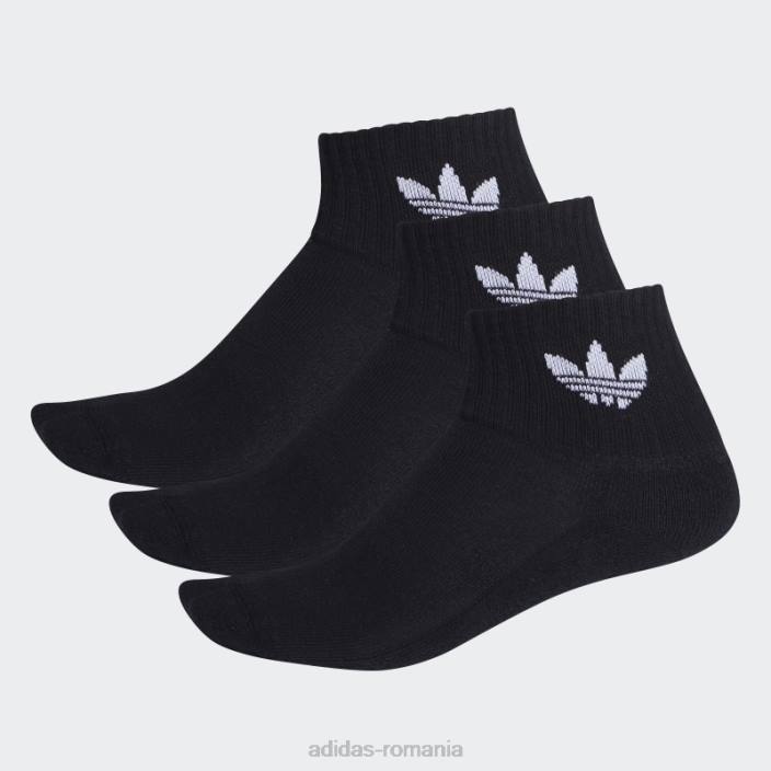 Adidas ciorapi negri cu croiala mijlocie - moda 3 perechi unisex negru 2JBN1715