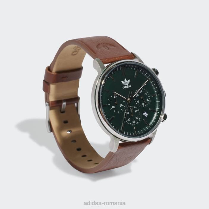 Adidas code one chrono l ceas maro unisex argintiu/maro 2JBN7872