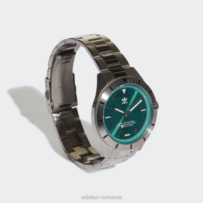 Adidas editia trei sst ceas argintiu unisex argintiu/verde 2JBN7376