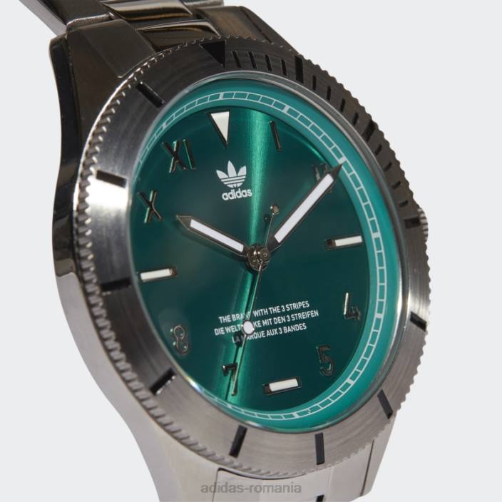 Adidas editia trei sst ceas argintiu unisex argintiu/verde 2JBN7376