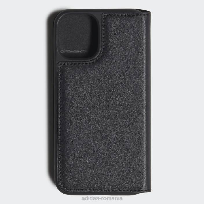 Adidas husă tip carte de bază pentru iPhone 2020 5.4 inch neagră unisex alb negru 2JBN8258
