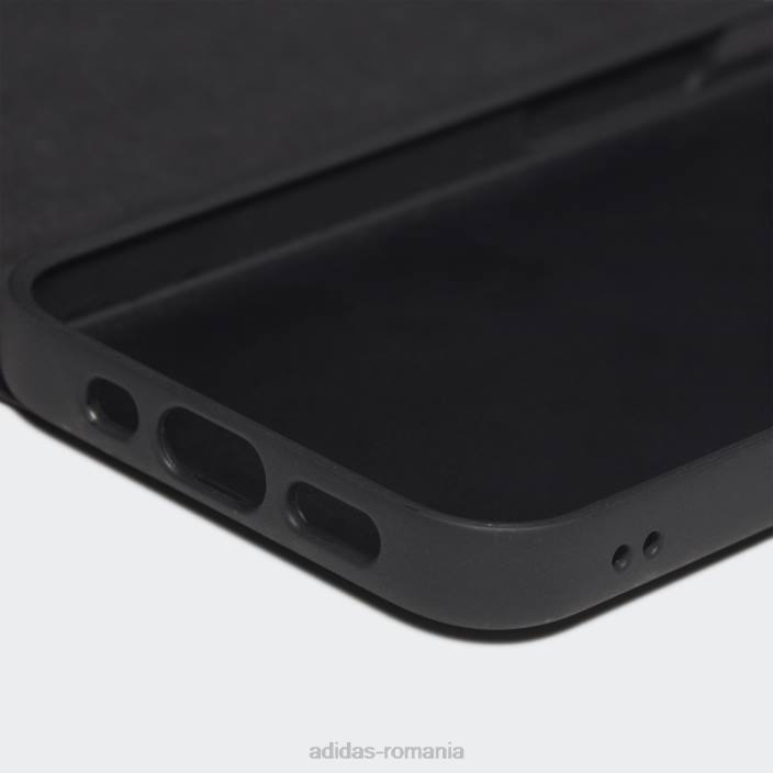 Adidas husă tip carte de bază pentru iPhone 2020 5.4 inch neagră unisex alb negru 2JBN8258