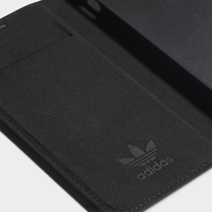 Adidas husă tip carte de bază pentru iPhone 2020 5.4 inch neagră unisex alb negru 2JBN8258