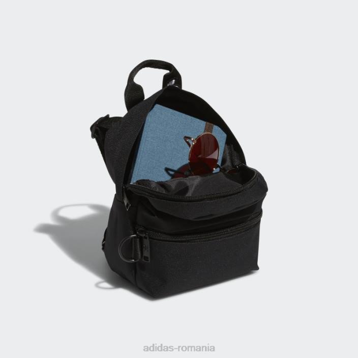Adidas mini rucsac trefoil negru 2.0 unisex alb negru 2JBN8105