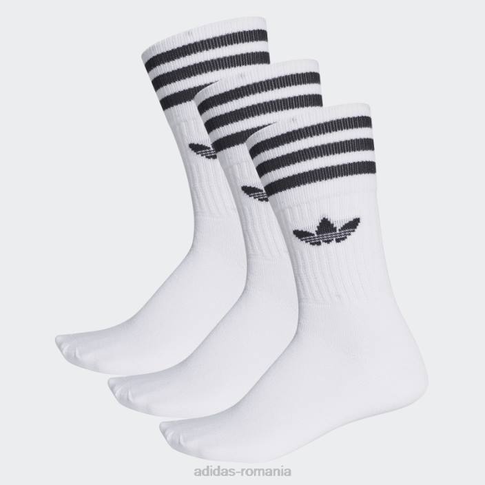 Adidas șosete albi uni crew 3 perechi adidas unisex alb negru 2JBN7383