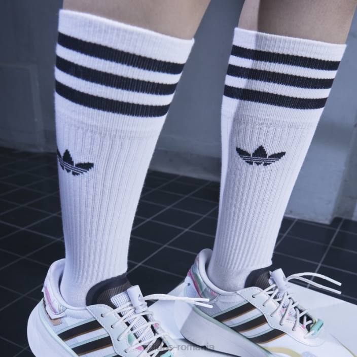 Adidas șosete albi uni crew 3 perechi adidas unisex alb negru 2JBN7383