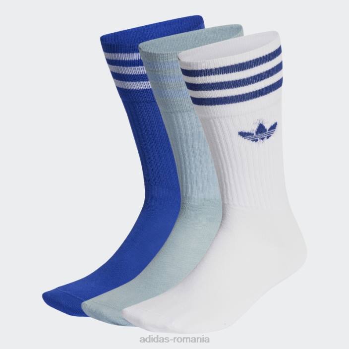 Adidas șosete crew uni 3 perechi gri unisex alb/gri/albastru 2JBN1805