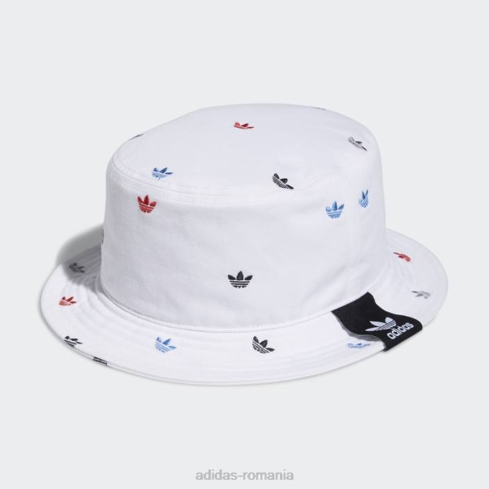 Adidas pălărie de găleată cu trefoil cu imprimeu alb unisex alb/albastru/rosu 2JBN7595