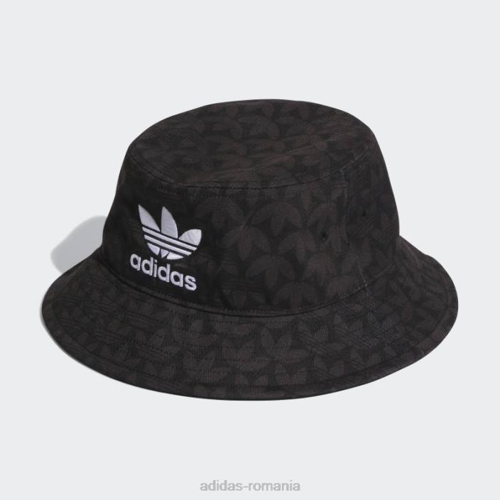 Adidas pălărie neagră cu imprimeu monogramă adidas unisex negru 2JBN7611