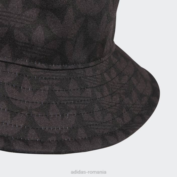 Adidas pălărie neagră cu imprimeu monogramă unisex negru 2JBN1886