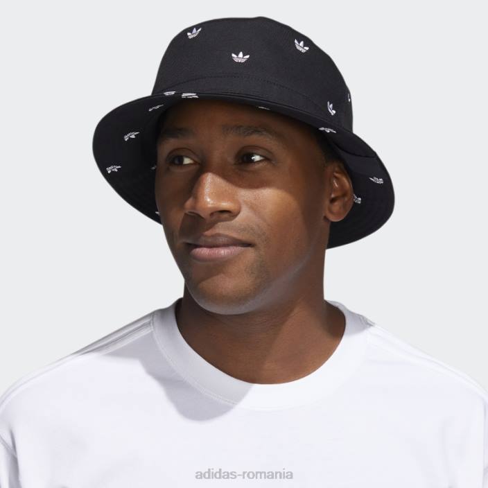 Adidas pălărie neagră tip trefoil cu imprimeu unisex negru 2JBN8164