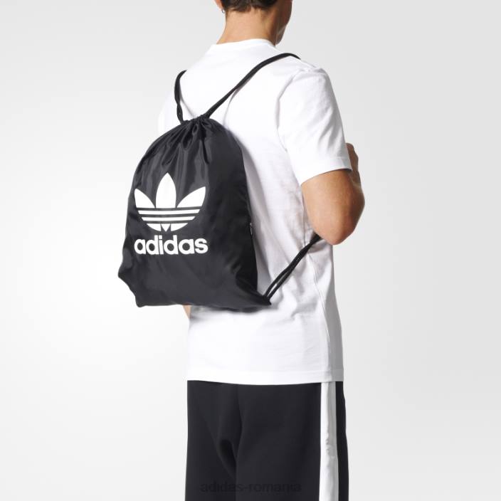 Adidas sac de gimnastică trefoil negru unisex negru 2JBN15706