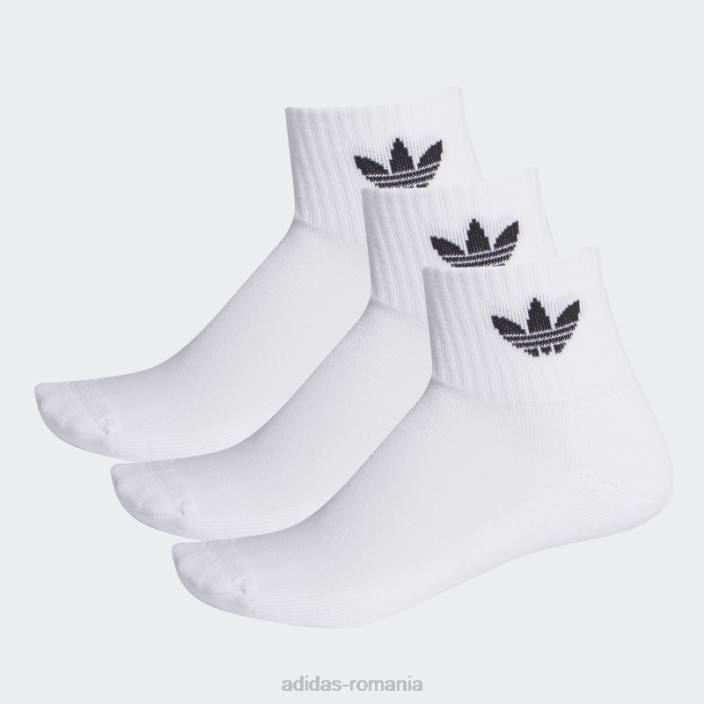 Adidas sosete albe cu croiala mijlocie - 3 perechi adidas unisex alb negru 2JBN15357