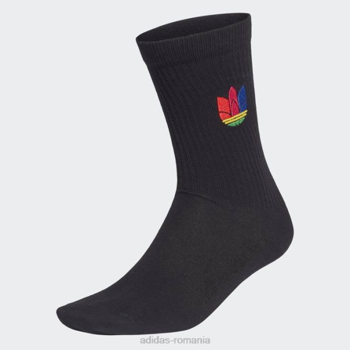 Adidas sosete negri 3d trefoil cuff crew adidas unisex negru/multicolor 2JBN3795