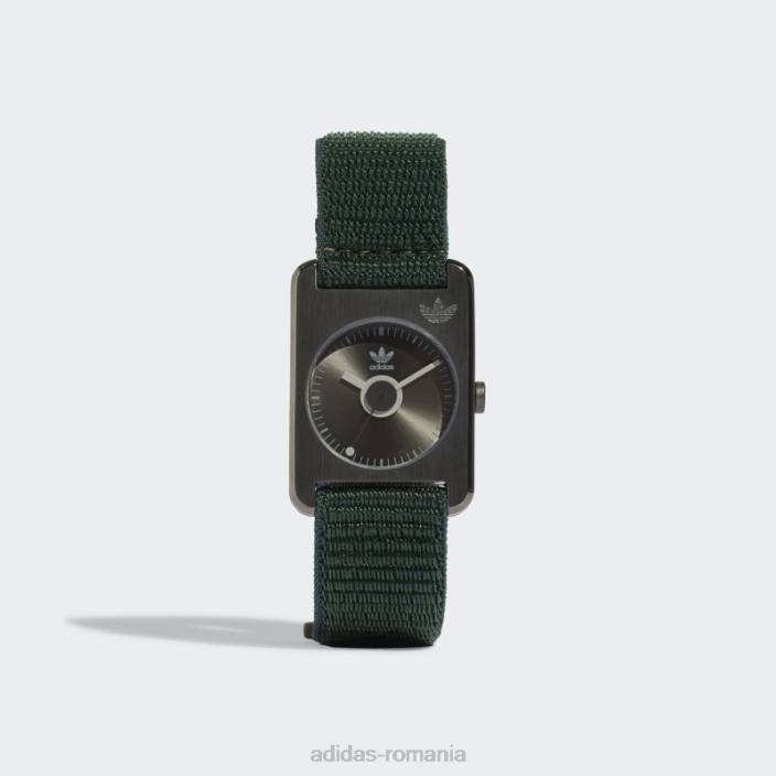 Adidas un ceas retro pop din gunmetal mat unisex mat gunmetal/verde mineral 2JBN15760