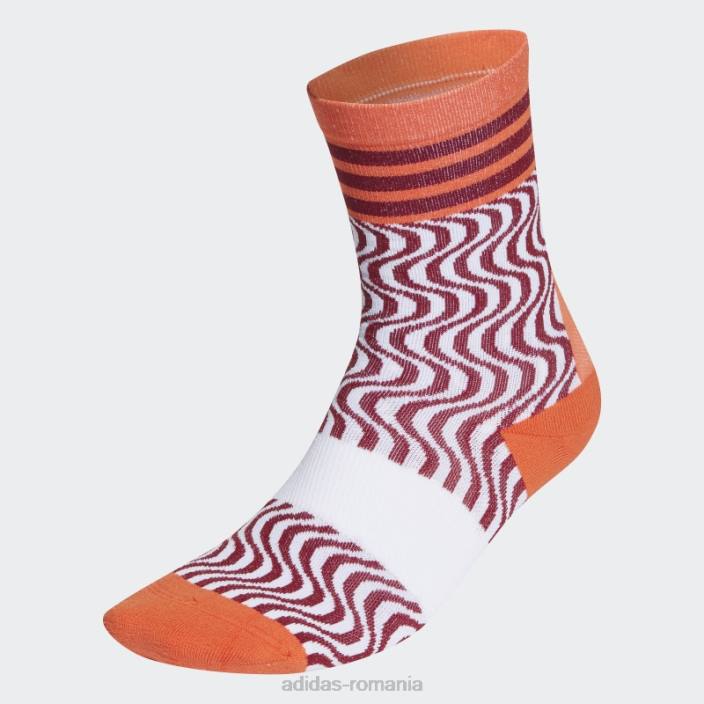 Adidas de stella mccartney crew socks hot burgundy unisex alb/visiniu/portocaliu 2JBN3267