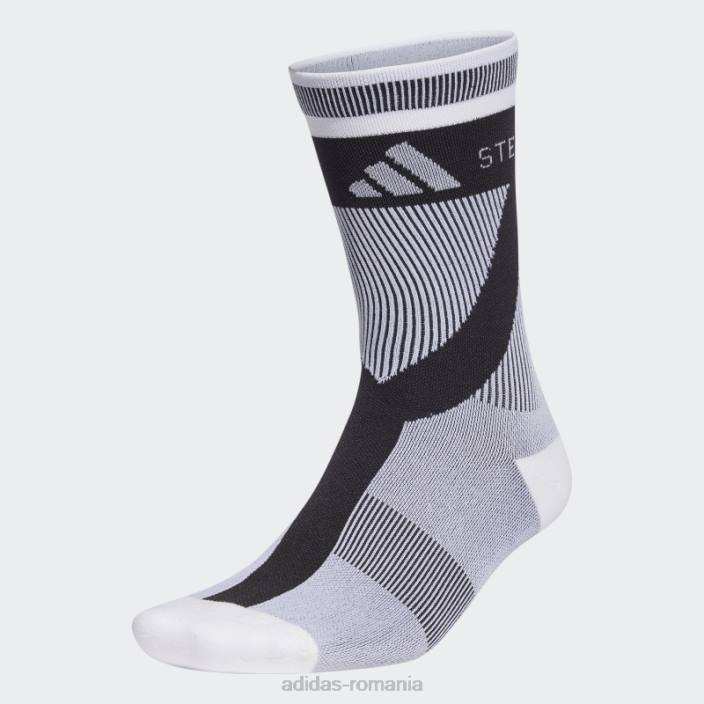 Adidas șosete alb fierbinți de stella mccartney crew unisex alb negru 2JBN10867